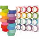  Washi Tape Set, 16 Pack Decorative Tape, Multicolor, 15mm x 5m, Reusable, Ideal for Gift Wrapping, Journaling, Crafting, Decoration