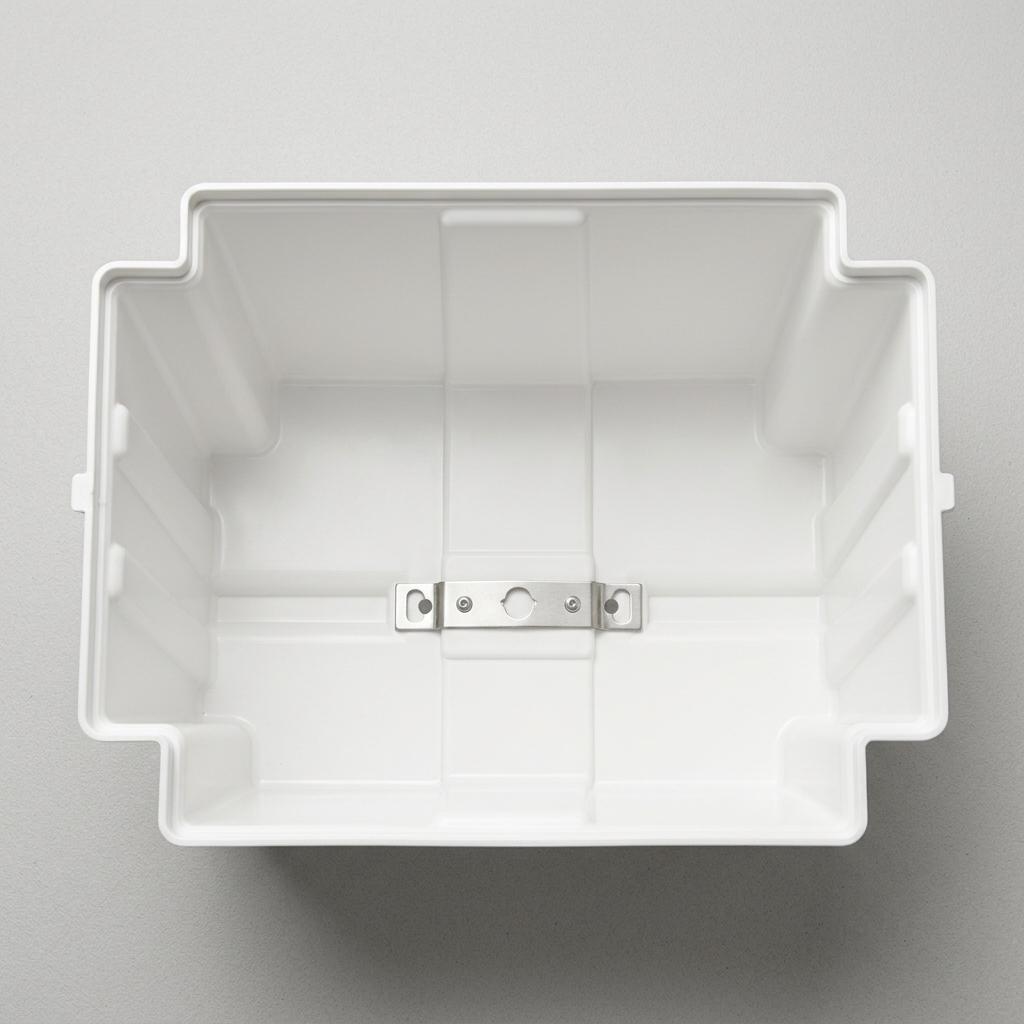 White Plastic Replacement Lid Cover with Metal Latch Bracket Assembly