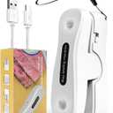 Mini Bag Sealer Rechargeable 2-in-1 Snack Sealer with Magnet Portable Bag Resealer USB Mini Sealer for chip Bag Plastic Bag Storage Freshness-White