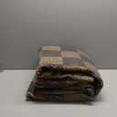 Washable Rug 8x10 Checkered Rug, Black and Brown Area Rug, Boho Large Rugs for Living Room, Low Pile Lightweight Indoor Carpet with Non-Slip Backing for Bedroom Classroom Playroom Kids