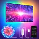26.25ft RGB+IC LED Strip Lights for 75-100 Inch TV, Backlight Behind TV with Music Sync, Bluetooth APP & Voice Control, 44 Scene Modes, Ambient Lighting for Gaming, Bedroom, Living Room, Mood Lighting