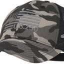 American Flag Trucker Cap, Regular & XL-3XL, Big Head Snapback Patriotic Baseball Hat (Up to Size 8) (Blackcamo)