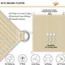 Sun Shade Cloth 10x20 FT, UV Block Outdoor Patio Shade Cover, Permeable and Tear Fade Resistant Rectangle Sunshade Fabric for Backyard, Porch, Pergola, Yard, Deck, Garden, Sand