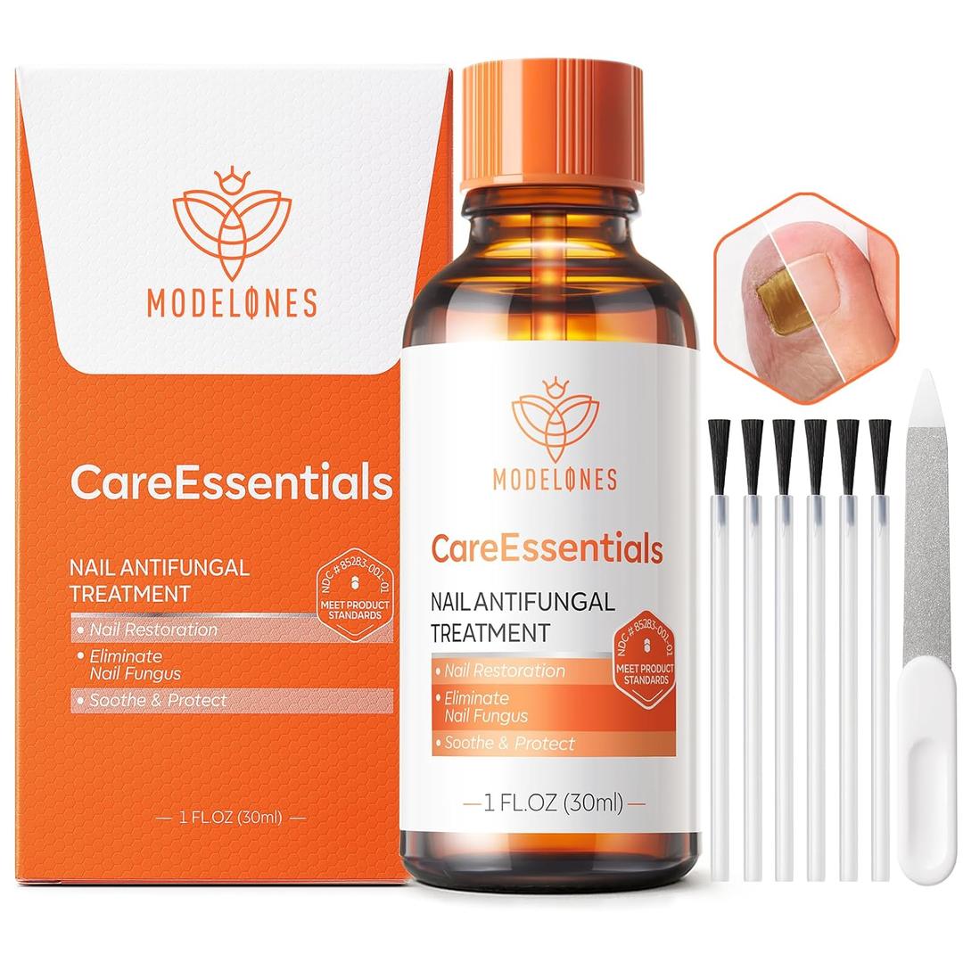 2 x modelones Toenail Fungus Treatment Extra Strength 7days Nail Fungus Treatment for Toenail and Fingernail With Brushes Head Nail Repair for Damaged Nails Antifungal Nail Polish 30ML 1Fl Oz