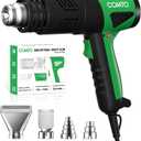 Heat Gun 1800W Fast Heating 122-1202 Heavy Duty Hot Air Gun Variable Temperature Control Overheat Protection 2 Speed Air Flow with 4 Nozzles for Crafts, Shrinking Tubing, Vinyl Wrap (SG-1004)