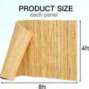 Bamboo Fencing 4ft H x 8ft L x 0.75in D, Bamboo Privacy Fence About 0.75in Diameter, Natural Bamboo Roll Fence, Decorative Bamboo Screen for Backyard, Balcony, Garden, and Pool Area