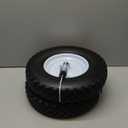 MaxAuto Wheelbarrow Tire 4.80 4.00-8 Flat-Free 4.80/4.00-8 Tire and Wheel w/Grease Fitting, 3" Centered Hub, 3/4" Bearings, 4.80 4.00-8 Tires for Hand Truck, Trolley, Garden Cart, Wagons