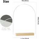 8x10 Inch Arch Acrylic Sign with Holder- 2 Pack Clear Arched Acrylic Sheets with Wood Stand, DIY Clear Arch Sign Blank for Wedding Party Reception(8x10 Inch 2 Pack)