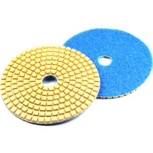 Ceeintee 4 Inch Diamond Polishing Pads, 2 PCS 50-8000 Grit Wet/Dry Granite Stone Polish Pad Kit with 5/8’’-11 Backer Pad, Drill Adapter and Wool Disc for Granite Marble Concrete Stone Tile