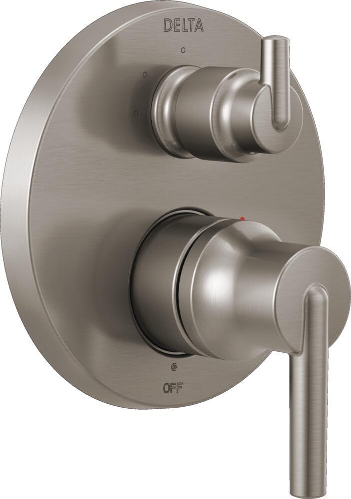 DELTA FAUCET T24859-SS, Stainless Trinsic Contemporary Monitor 14 Series Valve Trim with 3-Setting Integrated Diverter