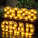 Graduation Decorations 2026-2 LED Long Marquee Light Up Letters 'Grad 2026' - Class of 2026 Graduation Party Decorations Sign for Kindergarten High School College Decor Table Centerpieces Ornaments