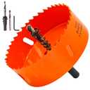 Koopi 3 7/8 inch Hole Saw for Easily Drilling Wood Plastic and Thin Metal, BI-Metal Hole Cutter with Arbor and Replacement Pilot Drill Bit