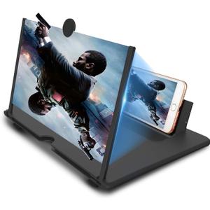 14 inch Screen Magnifier for Cell Phone 3D Magnifier Screen Enlarger for Movies,Videos,Reading,Gaming-Screen Amplifie with Foldable Phone Stand Holder.Compatible with All Smartphones -Black