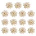 YELARXI Chiffon Flowers, Sewing Fabric Appliques, Chiffon Flowers Appliques - Fitting for (Women/DIY Crafts/Headbands/Hair Accessories/Wedding/Party/Corsage) 2 Inch & 15 Pack & Khaki