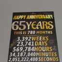 65th Anniversary Card for Him Her Blue Sapphire Anniversary Decorations for Wife Husband Couple, 65 Year old Wedding Gift for Mom Dad Parents,Funny Gifts for Women Men, Back in 1961