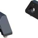 CURT 16024 A30 Replacement Chevrolet Silverado, GMC Sierra 2500, 3500 HD Puck 5th Wheel Legs, 30,000 lbs, Carbide Black, Hitch Head Required