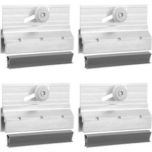 4 Pcs Frameless Shower Door Roller Top Bracket Roller Assembly, Shower Door Replacement with 3/4 in Plastic Wheel Fit 1/4 Inch Thick Glass Panel