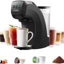 WARRIORS1 Single Serve Coffee Maker for Keurig K Cup Pod, Espresso Machine for Nespresso, Dolce Gusto, Coffee Machine for Ground Coffee, 3 Brew Sizes Esprsso Maker, Programmable, 28 oz Reservoir (black)