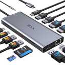 USB C Laptop Docking Station Dual Monitor HDMI for Dell/Lenovo/HP Laptop 14 in 1 USB C Hub Multiport Adapter Dongle Dock USB C to 2 HDMI 4K+DisplayPort+Ethernet+4USB+2USB C+100W PD Charger+SD/TF+Audio