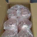 Jingmore 24 Pcs Ribbed Martini Glasses 10 oz Disposable Plastic Vintage Ribbed Coupe Glasses with Gold Rim Glitter Cocktail Unbreakable Dessert Parfait Glassware for Wedding Party Supplies (Pink)