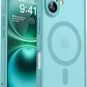 CANSHN Magnetic for iPhone 16 Case, Upgraded [Full Camera Protection] [Compatible with Magsafe] [Translucent Matte] Shockproof Protective Phone Case for iPhone 16 - Teal