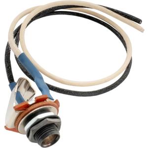 Musiclily Pro Pre-wired Mono Output Jack Socket 1/4 inch 6.35mm for Electric Guitar Bass, Black