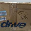Drive Medical 2-in-1 Raised Toilet Seat with Removable Padded Arms - Elevated Bathroom Safety Support - Secure Locking Attachment - Easy Height Assistance - Durable Construction, Standard Toilets