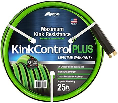 Kink Control Plus Water Hose 25ft - High Burst Strength and Superior Flexibility Garden Hoses, Outdoor Hose with Kink Resistance, Triple Frame Technology, Made in USA.