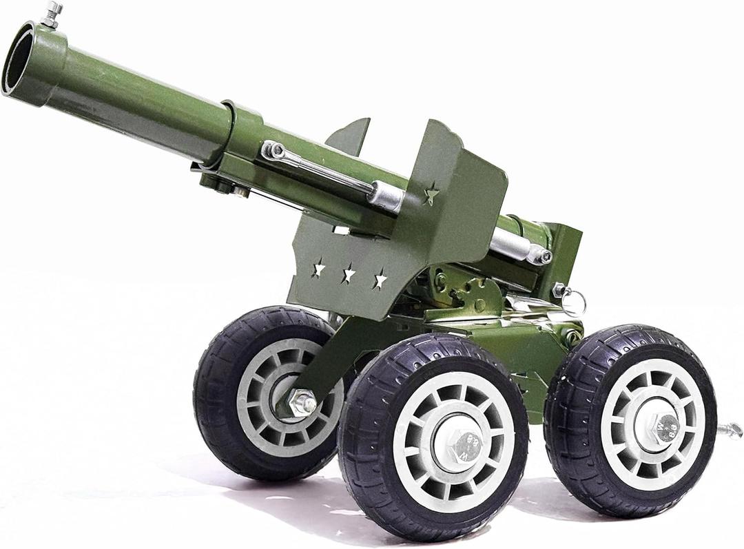 Stainless Steel Mini Cannon Model 24 Inches 13 lbs  A Colossal Firecracker Launcher with Adjustable Angle, Perfect for Celebrations, Outdoor Display, and Collectors Showcase