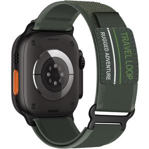 Trail Loop Nylon Band - Compatible with Apple Watch Ultra 3/2/1 Series 11/10/9/8/7/6/SE/5/4/3 Men Women,Rugged Elastic Fabric Sport Strap for iWatch Bands 49mm 46mm 45mm 44mm 42mm 41mm 40mm 38mm