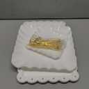 DIDROOM 10 Pack Dessert Table Display Set - 4 x Three-Tier Square Cupcake Stands and 6 x Serving Trays, Elegant Tableware for Cakes, Cupcakes, Pastries, and Snacks, Perfect for Parties (White)