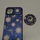 Buleens for iPhone 15 Plus Case 6.7 Inch - with Ring Stand & Camera Cover Aesthetic Cute Designed for Women Girls Sun Moon Stars for iPhone 15 Plus Phone Case Compatible with Magsafe