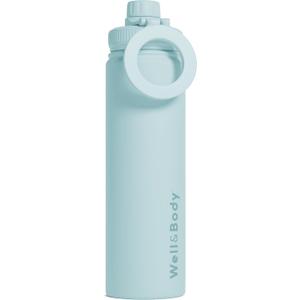 Well & Body Insulated Magnetic Water Bottle Magnet'O 25 oz | Stainless Steel, Compatible with MagSafe, Adjustable Angle, Leak-Proof, BPA-Free, Tripod-Ready, Gym, CrossFit, Fitness [Blue Edition]