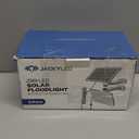 JACKYLED Solar Lights Outdoor 299 LED 1000 Lumens Bright Solar Wall Spotlight with 4000mAh Battery IP65 Waterproof Dusk to Dawn Auto Lighting for Front Door Balcony Shop Barn Garage (Black, 2-Pack)