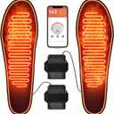 Heated Insoles Rechargeable, Foot Warmer with 5000 mAh Battery,4 Heat Settings Mobile app to Control Temperature, for Men and Women (L Size 8-12)