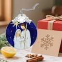 Stained Glass Religious Ornament, Nativity Christmas Ornaments, Christmas Decorations for Tree, Holiday Ornament, Christian Gifts, Religious Gifts, Gift Ideas & Xmas Gift