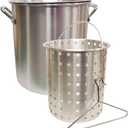 Camp Chef Aluminum Pot & Basket - Includes Lid, Basket & Removal Hook - Perfect for Boiling, Simmering & Steaming - Easy-to-Clean Cooking Pot - 24 Quart Pot