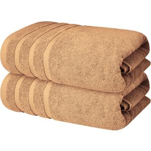 Infinitee Xclusives 100% Cotton Luxury Bath Towels Set of 2 (27x54 Inches), Soft, Absorbent, Quick Dry, Perfect Towels for Bathroom, Gym, Spa & Hotel |Cosmic Sand|