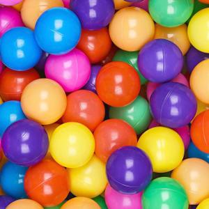 VivaVolt Ball Pit Balls for Toddlers 50 100 200 500 - Safe Phthalate Free BPA Free Balls for Ball Pit, Bright Colors Crush Proof Plastic Balls, 2.2 Inch for Baby Ball Pit, Playhouse, Playpen Tunnel