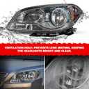 Torchbeam Headlight Assembly Compatible with 2019 2020 2021 2022 2023 Chevy Malibu OE Headlamp Replacement for Black Housing Amber Reflector, Driver Side, GM2502498, 84680167