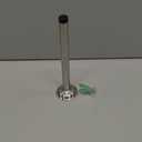 1pc 8 Inch Door Stops, Self Adhesive Long Door Stopper, Stainless Steel Sound Dampening Door Stop, Wall Mount Screw Doorstop with Rubber Bumper (Silver)