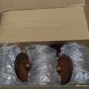 Tbestmax 10 Oz Cotton Swab/Ball/Pad Holder with Vanity Tray, Qtip Apothecary Jar, Clear Bathroom Containers Dispenser for Storage 3 Pack Wood Lids (Group A-beige Bamboo)