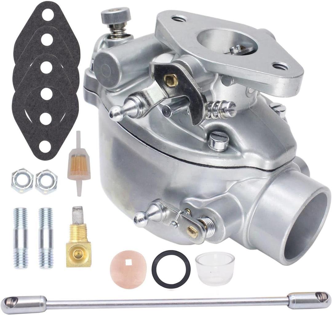 NENKUTEN Carburetor Tractor Carb for Ford 8N 9N 2N 1939-1952 with Linkage Rod Sediment Bowl Kits Gasket and Screws Bolts, Replaces 8N9510C, 8N9510C-HD, 9N9510A, B3NN9510A, TSX241A, TSX33