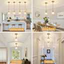 2 Pack Brushed Gold Pendant Lights Kitchen Island, Modern Crystal Kitchen Pendant Lighting Over Island Dining Room Light Fixtures Adjustable Hanging Pendant Light for Bathroom Hallway Foyer Bedroom