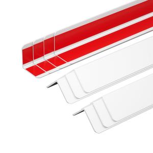 1-3/4"x1-3/4 x48 Wall Corner Protector Guards with Self Adhesive,(10-Pack) White Vinyl Corner Trim Molding Plastic for Wall Furniture Door Tables Cabinet Edge, Anti-Scratch Edge Protector