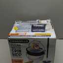 Casabella Spin Mop System with Extra Mop Head Refill - Two-Bucket Design with Splash Guard Built-in Measuring Cup and Scraper Tool with Easy Wring Pedal Spinner, 1.25-Gallon, Blue