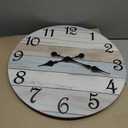 CHYLIN Wall Clock - 18 Inch Silent Non Ticking Wall Clocks Battery Operated, Larger Clock Decorative for Living Room, Kitchen (Blue)