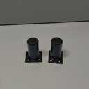 Sumnacon 2 PCS Aluminium Alloy Furniture Legs - Round Adjustable Sofa Legs Furniture Cabinet Legs,3 Inch Funiture Feet for Cabinet Desk Table Chair Sofa Bed, Black