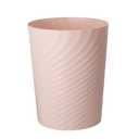 UUJOLY Plastic Trash Can Wastebasket, Garbage Container Basket for Bathrooms, Kitchens, Offices, Kids Rooms (Pink, 1 Pack)