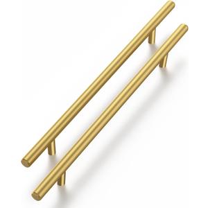 Haliwu 20 Pack Cabinet Handles Brass Gold Cabinet Pulls 7-1/2 Inch Hole Center Drawer Pulls Modern Bar Dresser Handles for Bathroom Kitchen Bedroom